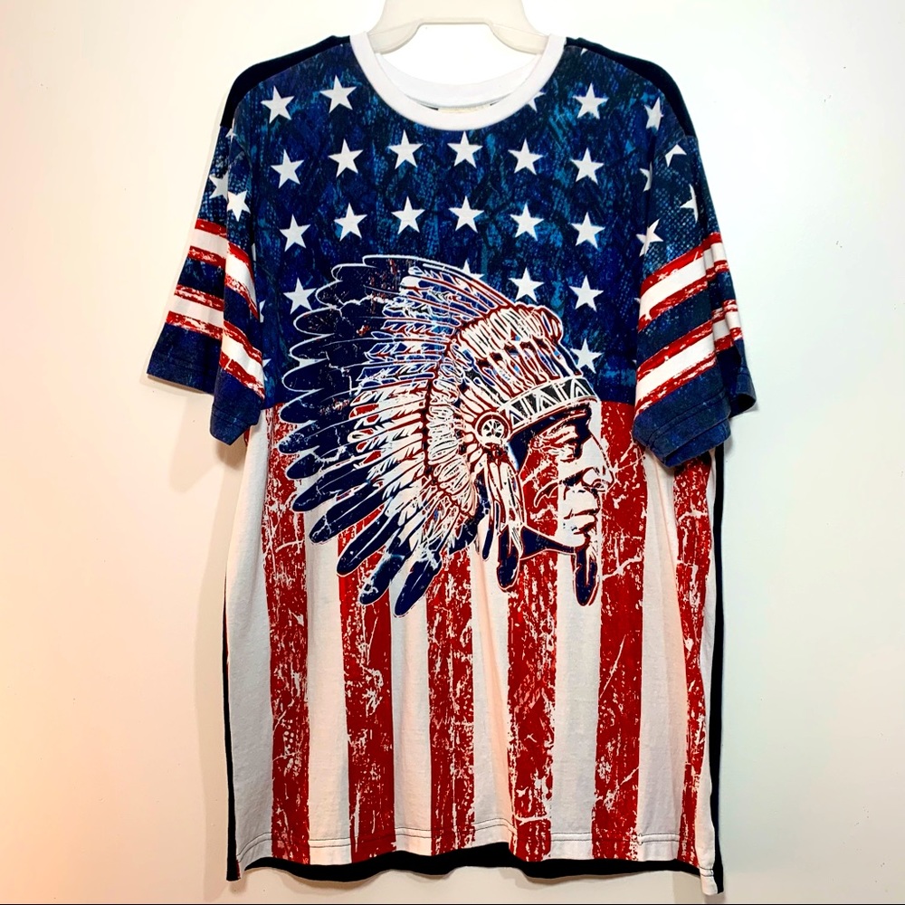 Chief / Patriotic Short Sleeve Crew Neck Tee.